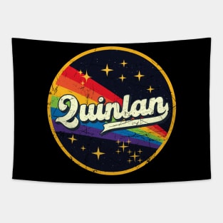 Quinlan // Rainbow In Space Vintage Grunge-Style Tapestry