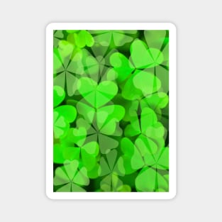 Green Clover Print Magnet