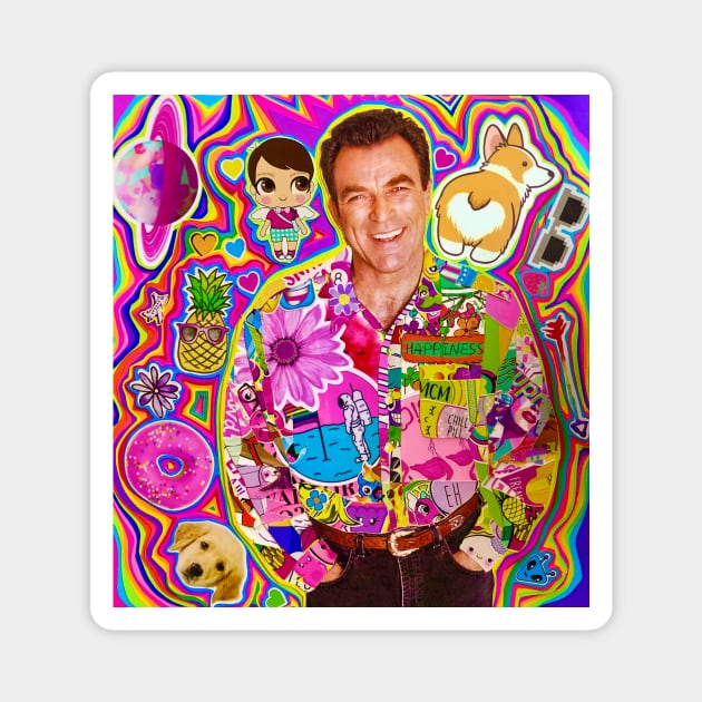 Tom Selleck Magnet by austyndelugoart