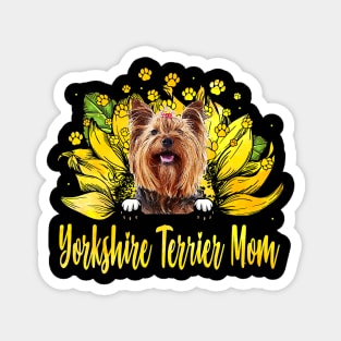 Yorkshire Terrier Mom Sunflower Magnet