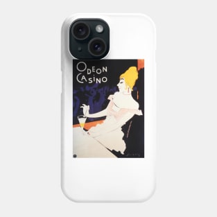 Woman Cocktail in ODEON CASINO Paris Vintage Art Nouveau French Phone Case