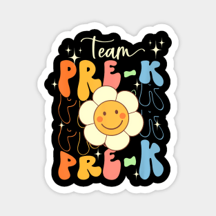 Smile Face First Day Of Team Prek Back To School Groovy Magnet