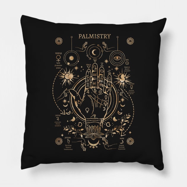 Palmistry - Gold Pillow by incarnations