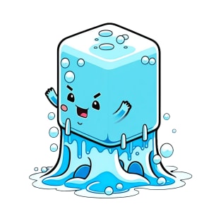 Cute happy kawaii melting ice cube T-Shirt