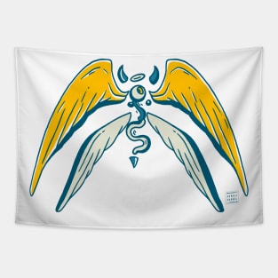 Retro Wave Angel Eye Tapestry