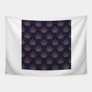 Art Deco elegance - navy blush Tapestry