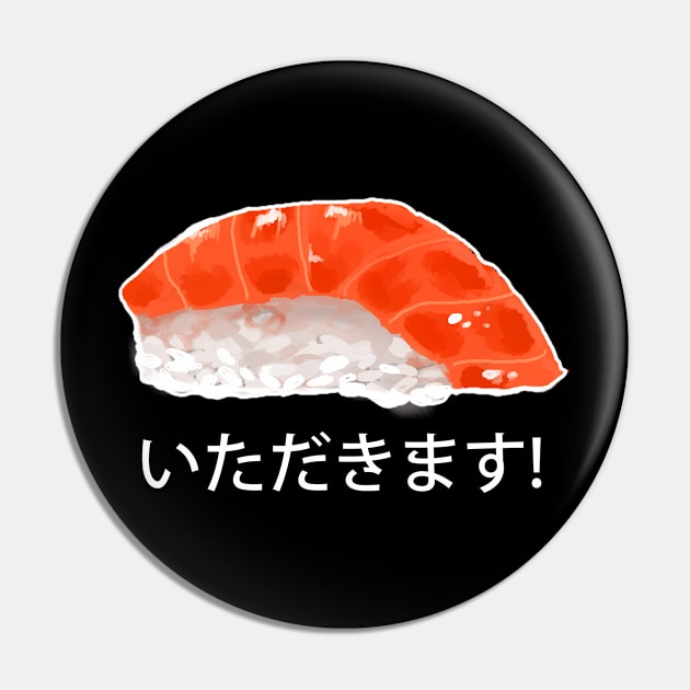 Salmon Nigiri Art Pin by Neroaida