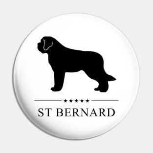 St Bernard Black Silhouette Pin