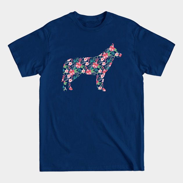 Disover Floral Siberian Husky design. Perfect present for mother dad friend him or her - Siberian Husky - T-Shirt