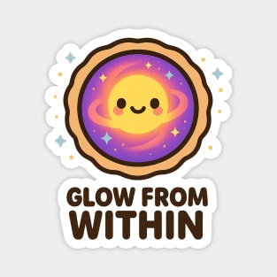 Glow From Within – Cosmo Bites Kawaii Cosmic Tart Planet Design Magnet