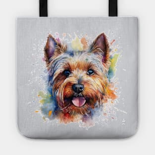 Yorkie Yorkshire Terrier Bright Watercolor Painting Tote