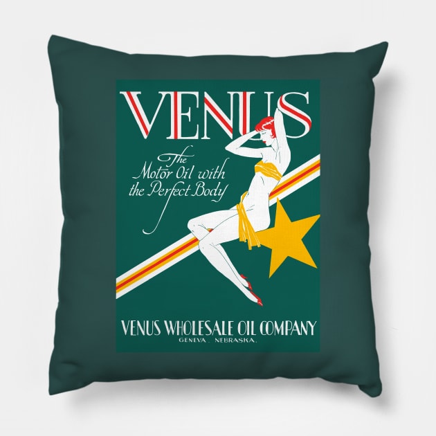1925 Venus Oil Company Pillow by historicimage