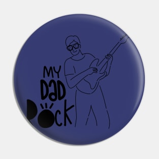 my dad rock  fathers day quotes design. Father's Day  banner and giftcard Pin