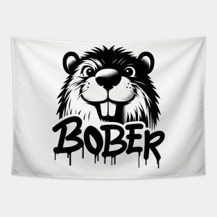 Funny Polish Internet Meme Bobr Bober Kurwa Beaver Graffiti Art Tapestry