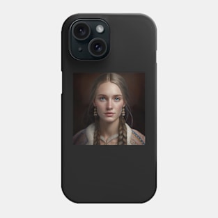 Beautiful Ukrainian Woman Portrait Illustration Phone Case