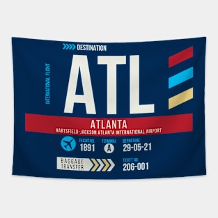 Atlanta (ATL) Airport Code Baggage Tag Tapestry