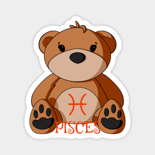 Pisces Teddy Bear Magnet