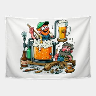 Crafting Men:  Craft beer Brewing Nuts & Bolts Tapestry