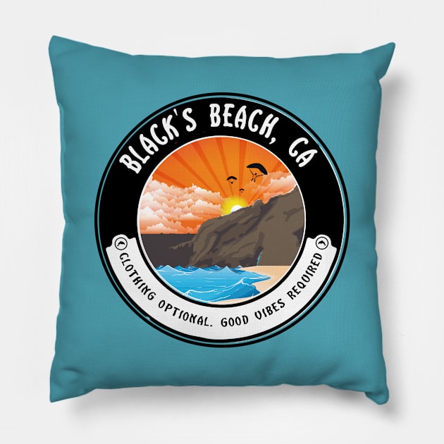 Black's Beach Pillow by Midcoast