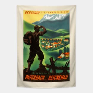 Payerbach Reichenau Austria Vintage Poster 1938 Tapestry