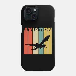 Colorful plane with aviation text and lines Phone Case