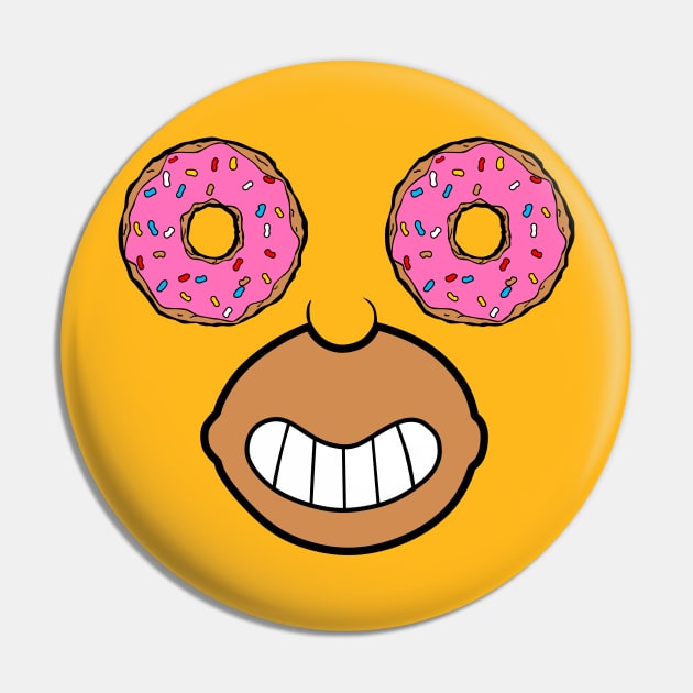 Donut face Pin by inkonfiremx