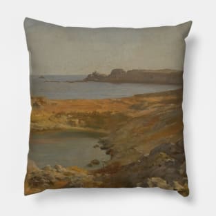 St Paul's Bay At Lindos, Rhodes by Frederic Leighton Pillow