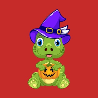 Cute Baby Dinosaur Ready For Halloween T-Shirt