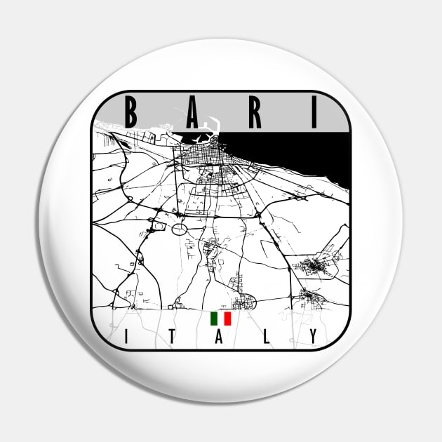 Bari Map Italy Pin by ArtisticParadigms