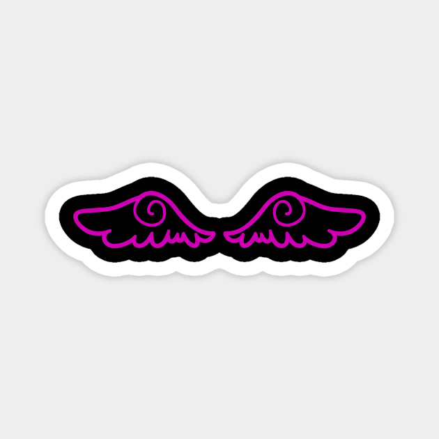 Black and Purple Wings Magnet by saradaboru