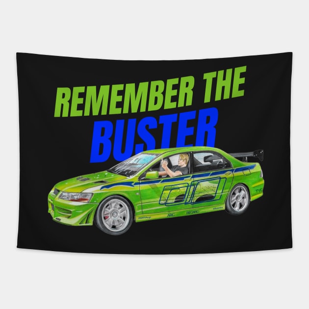 Remember the buster Tapestry by MOTOSHIFT