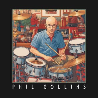 Phil Collins Playing Drum T-Shirt