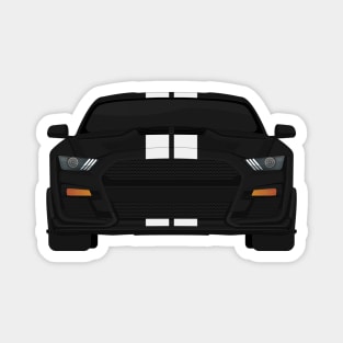 Shelby GT500 2020 Shadow-Black + White Stripes Magnet