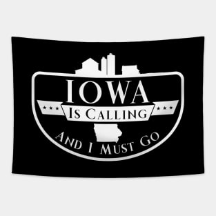 Iowa is Calling and I Must Go Farm Scene Tapestry