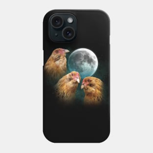 Three Chicken Moon (Ameraucana) Phone Case