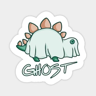 Stegosaurus disguised as a ghost, dino, dinosaur Magnet