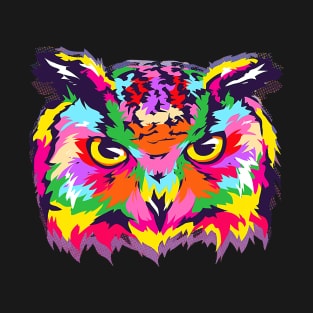 Cute Owl Wildlife Pop Art Animal Owls Lover 262 T-Shirt