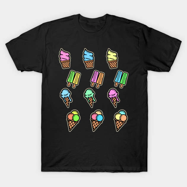 WE WANT ICE CREAM T Shirt TASTE THE PLEASURE DELICIUOS RECIPE S-3XL