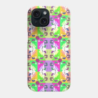 Checked Rainbow Fruity Kaleidoscope Memphis Design Pattern Phone Case