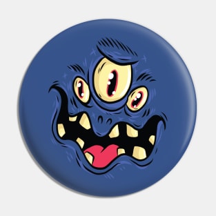 Monster Face Monster - Kids Pin