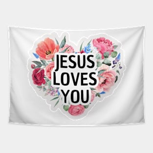 Jesus Loves You, Gifts with Christian quotes Tapestry