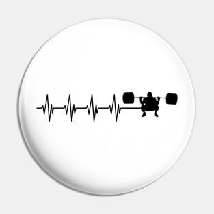 Weightlifting Heartbeat Pin