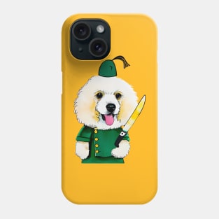 Dog with Knife Phone Case