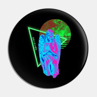 Vaporwave Aesthetic Angel Synthwave Pin