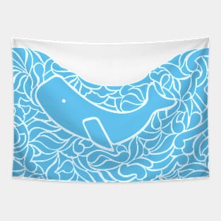 Whale and Waves Tapestry