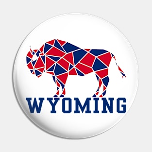 Geometric Wyoming Bison Design Pin