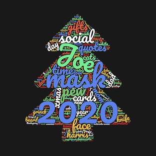 2020 Christmas Tree Wordcloud T-Shirt