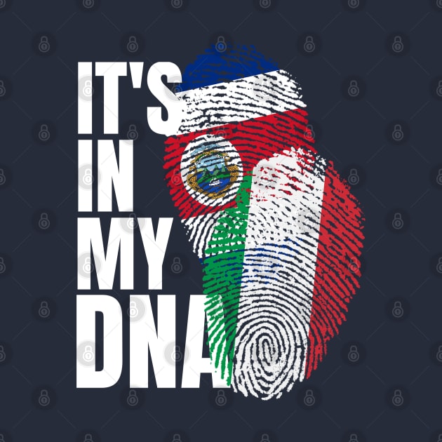 Costa Rican Plus Italian DNA Mix Flag Heritage Gift by Just Rep It!!