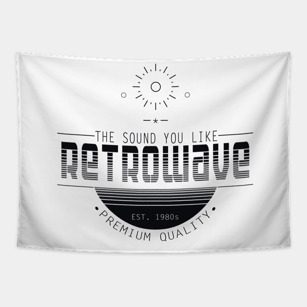 Retrowave sound (dark logo) Tapestry by ModManner