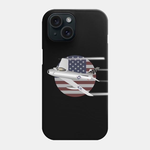 US Air Force F-86 Sabre Jet Fighter Phone Case by NorseTech